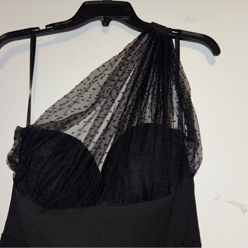 New never worn with tags long dress with one shoulder